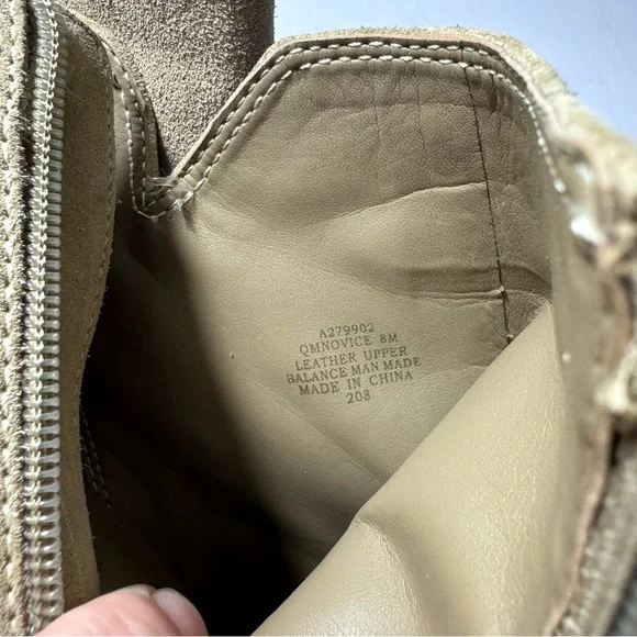 Women's Marc Fisher Taupe Suede Novice Peep Toe Ankle Bootie 8M Fringe Zipper - Picture 14 of 16